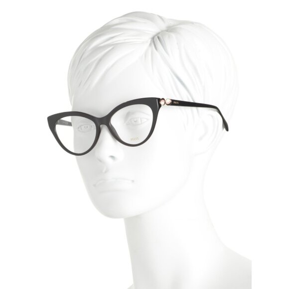 EMILIO PUCCI Shiny Black 54mm Cat Eye Opticals - Picture 2 of 2